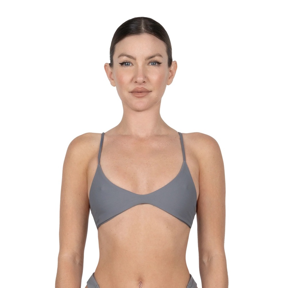 DAVIS ACTIVE Swim Scoop Top Steel